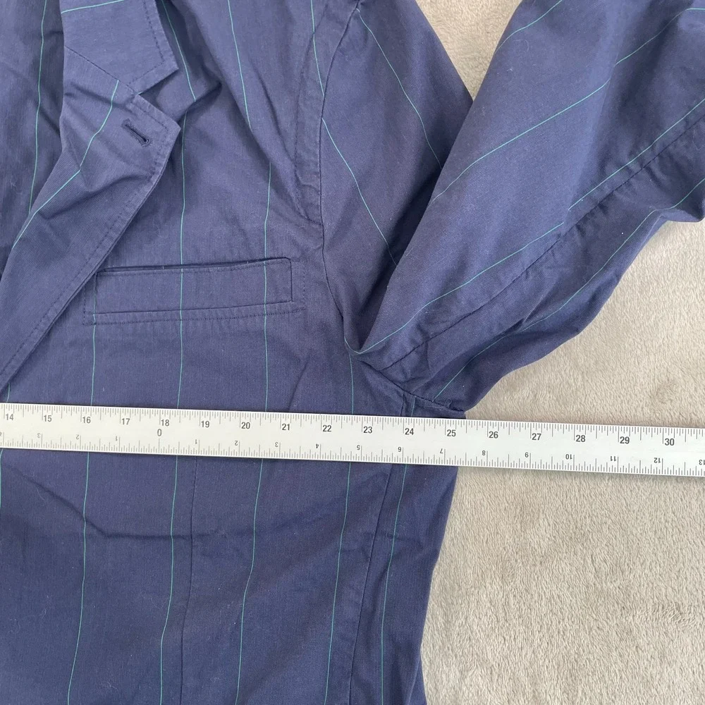 GAP 3 Button Jacket Blazer‎ Men 2XL Navy Blue Striped Cotton Work Office Preppy